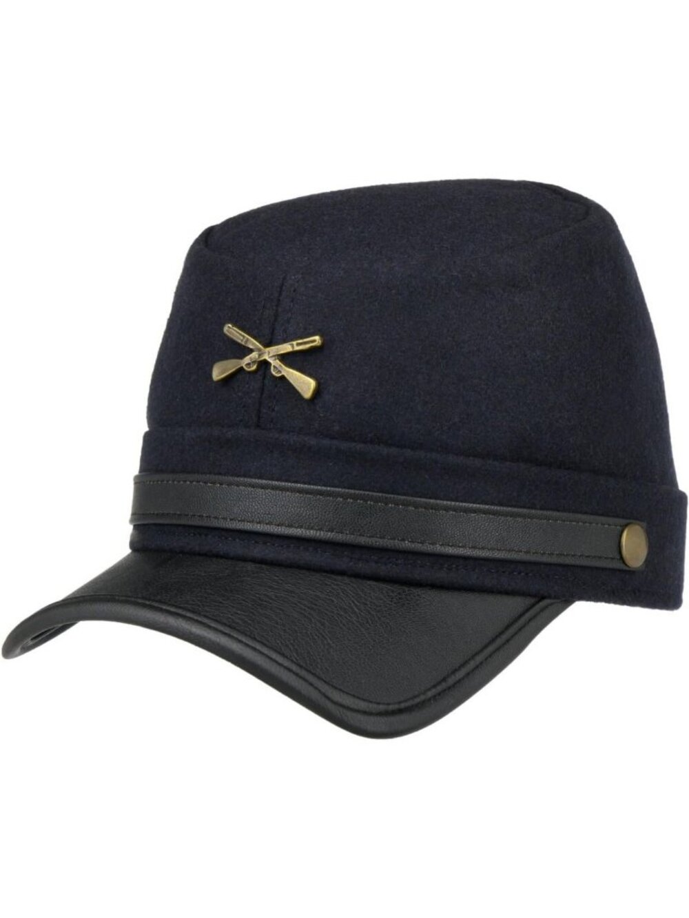Men's Wool Peaked Cap - Union Army Style Civil War Hat for All Seasons